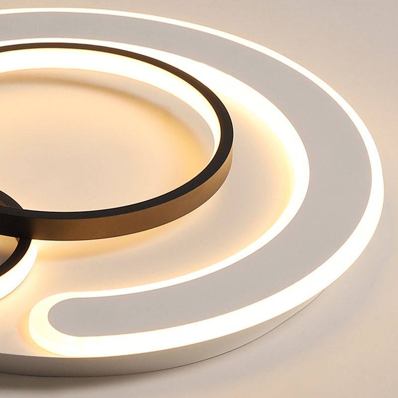 Plafonnier LED à anneau fin Simplicité Acrylique 3 têtes Plafonnier en LED intégrée