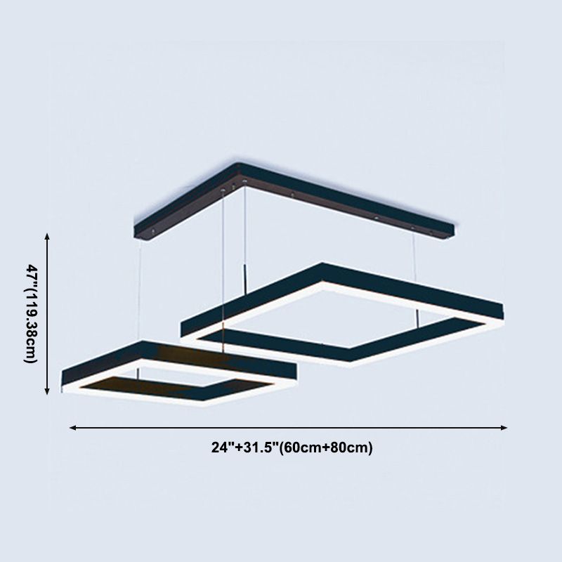 Funzione illuminazione del lampadario in metallo ciondolo per soggiorno moderno per soggiorno