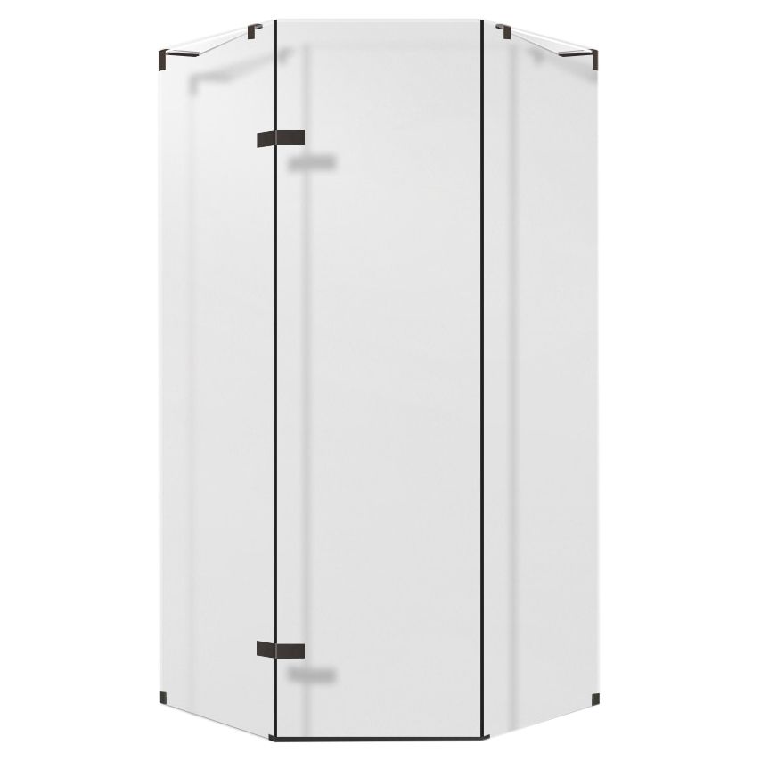 Black Scratch Resistant Shower Bath Door Semi Frameless Shower Doors