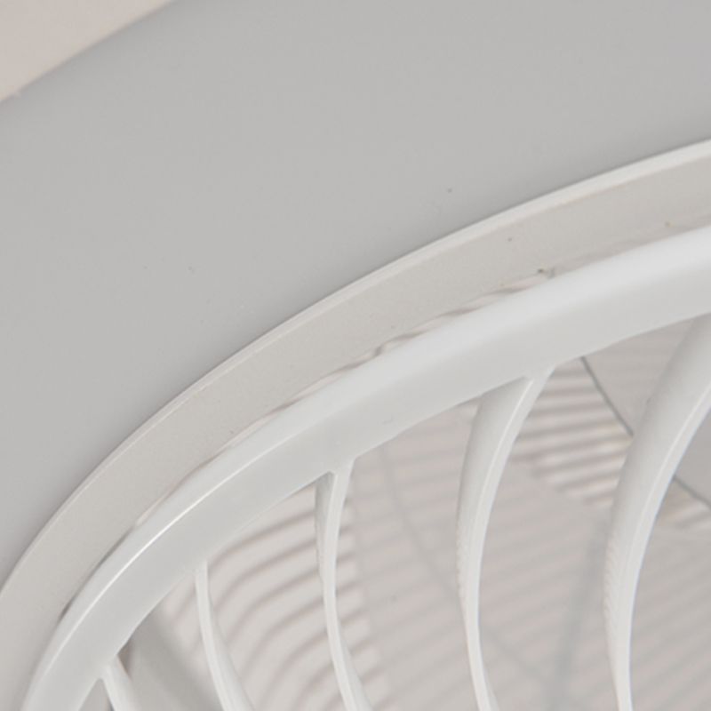 Weiße kreisförmige Lüfterleuchte Nordic LED Metal Semi Flush Deckenleuchte