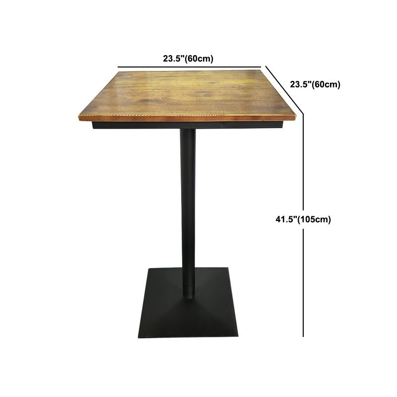 Industrial Style Solid Wood Bar Table Set 1/2/3/4 Pieces Counter Table with High Stools