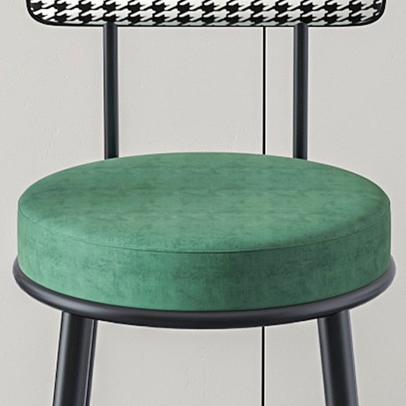 Moderner Barhocker ohne Armlehnen, Barhocker aus Eisen mit Kissen und Pedal