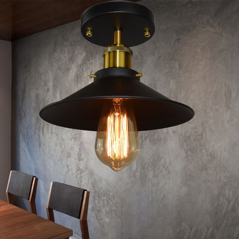 Classical Decorative Flush Mount Ceiling Light American Country Retro Nostalgic Personality Creative Single-head Little Black Dress Lighting