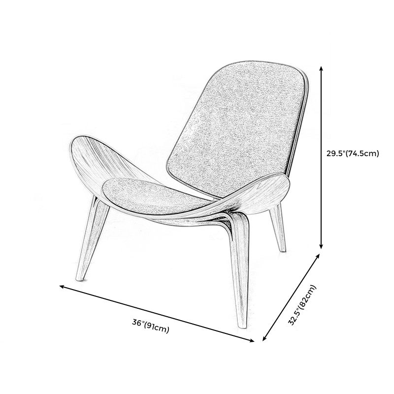 35.82" L x 32.28" W x 29.33" H Armless Side Chair Solid Wood Frame Accent Chair