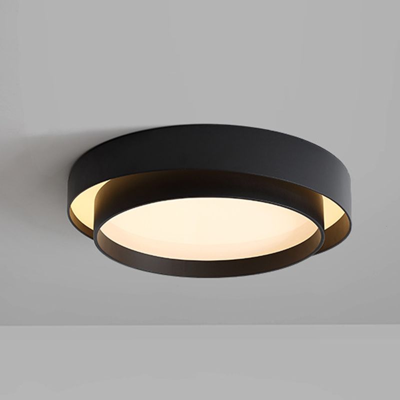 Smeedijzeren LED-plafondlamp in moderne, beknopte stijl Acryl ronde inbouwmontage voor slaapkamer