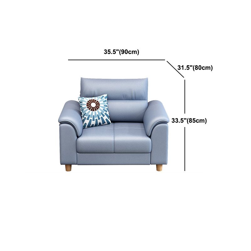 Fabric Cushion Back Sectional Sofa 33.46"High Cushion Back Sofa with Storage