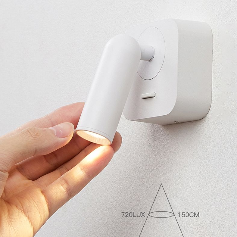 Plan de pared LED de aluminio esmerilado en la simplicidad moderna Luz de pared geométrica de metal para el dormitorio