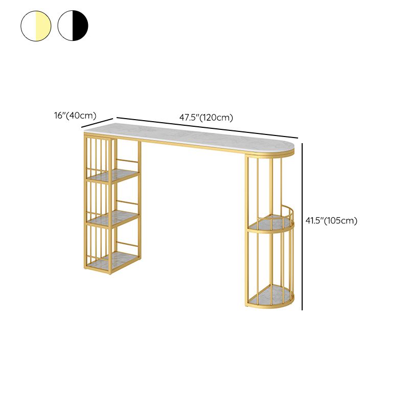 Modern 1/3 Pieces Bar Table Set Stone Counter Table with Stools for Dining Room