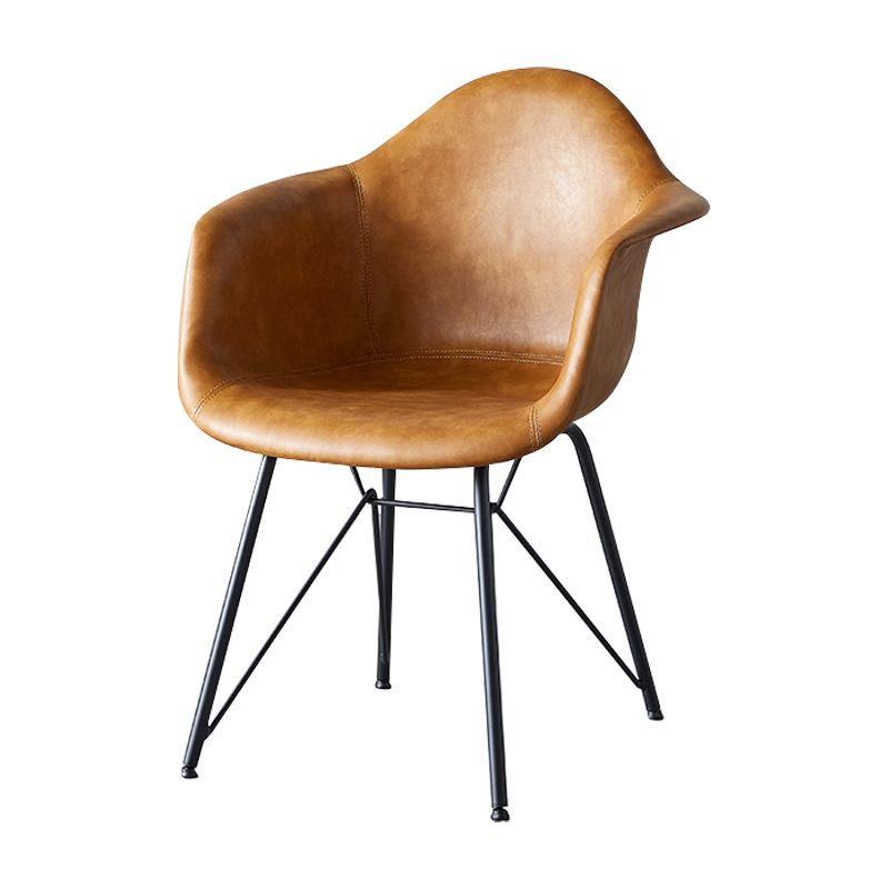 Contemporary Metal Dining Chairs Upholstered Linen Fabric Dining Chair for Restaurant