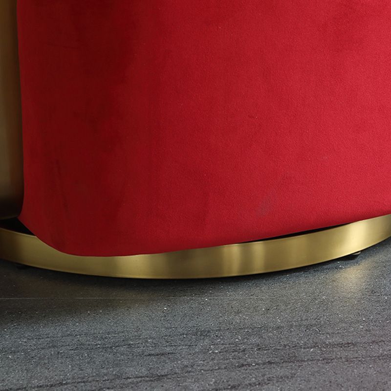 Glam Style Velvet ArmChair Solid Color Swivel Pillow Back Chair