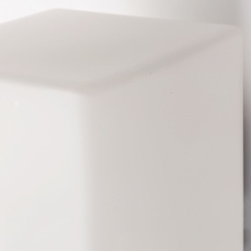 Log Color Rectangular Wall Sconce in Modern Concise Style Wooden 1-Light Wall Lamp with Glass Shade