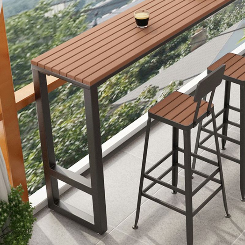 Outdoor 42-inch Height Bar Table Industrial Style Wood Bar Table