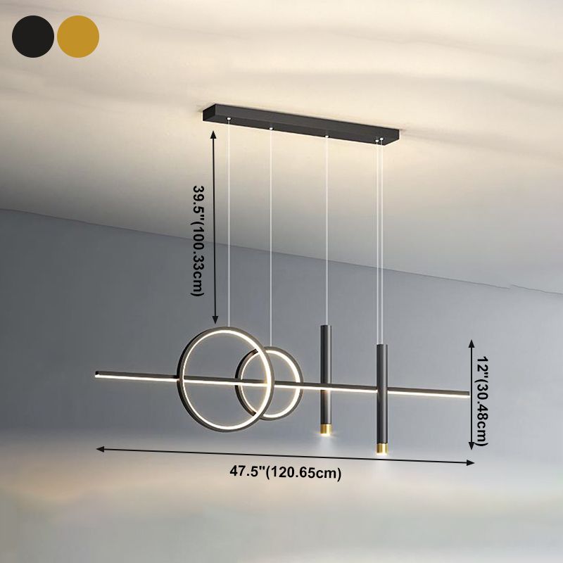 Wrought Iron Black Hanging Pendant Lights Modern Hanging Lamps for Dining Room