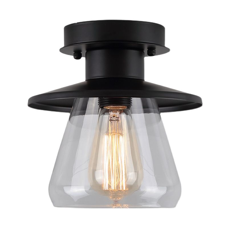 1-Licht-Unterputzleuchte Traditionelle Unterputzleuchte mit Glasschirm