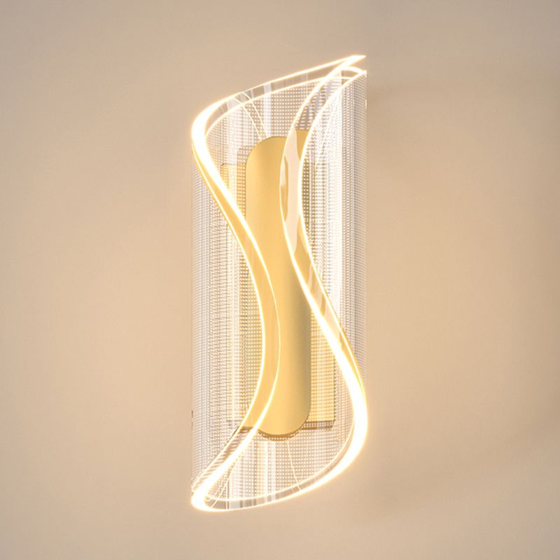 Metal Geometric Wall Light Contemporary LED Wall Sconce for Living Room