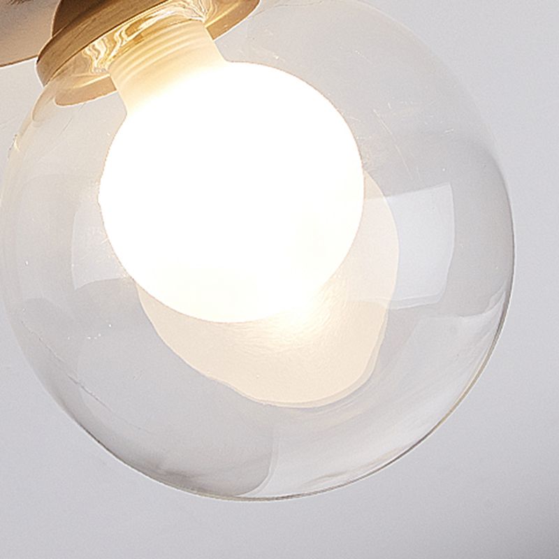 Globe Corridor Plafonnier Encastré En Verre Moderne Près Du Plafond Éclairage en Or