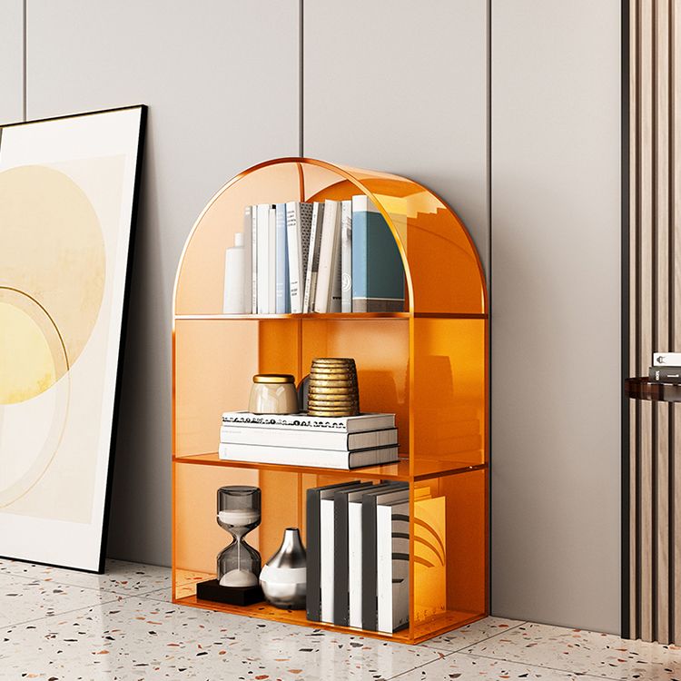 Glam Standard Acrylic Bookshelf Closed Back Bookcase with Shelves