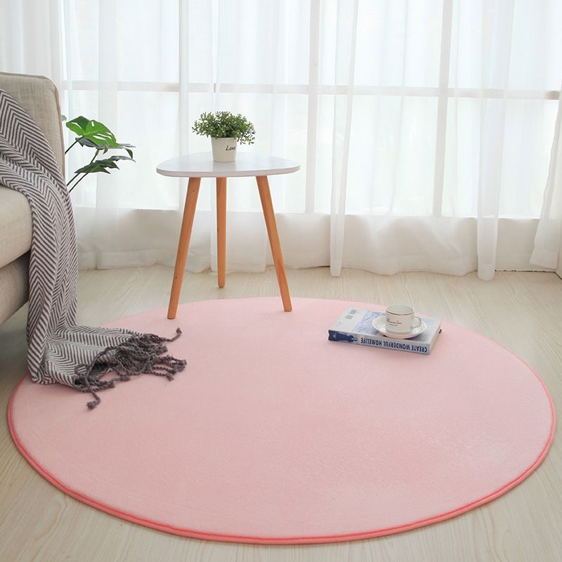 Green Living Room Area Rug Modern Polyester Area Carpet Anti-Slip Easy Care Rug