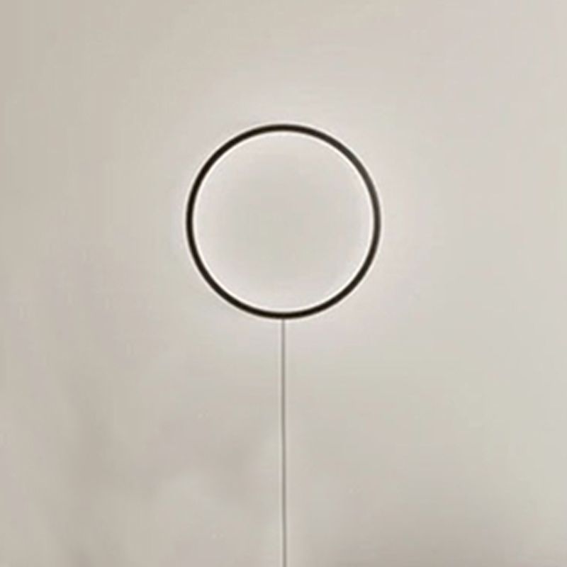Metal Hoop Wall Mounted Light Modern Style 1 Light Wall Light Sconces