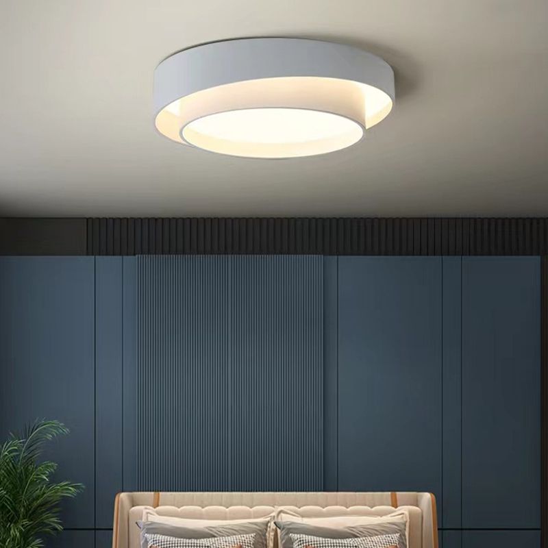 Round Ceiling Light White LED Ceiling Mount Light with Acrylic Shade for Bedroom