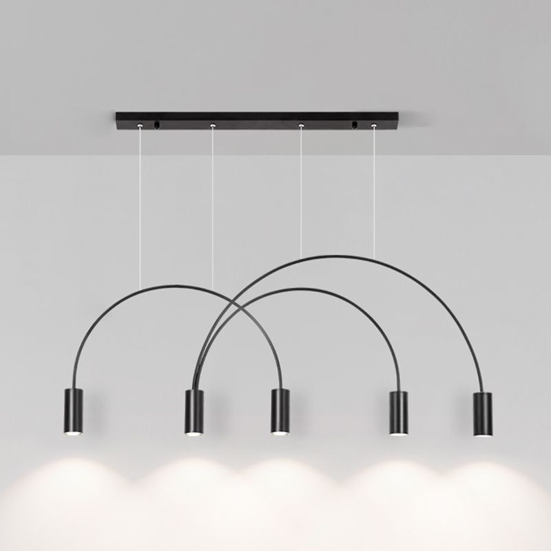 Aluminum 2 / 3 / 4 / 5 - Light Ceiling Light- Black / Gold Linear Kitchen Island Fixture