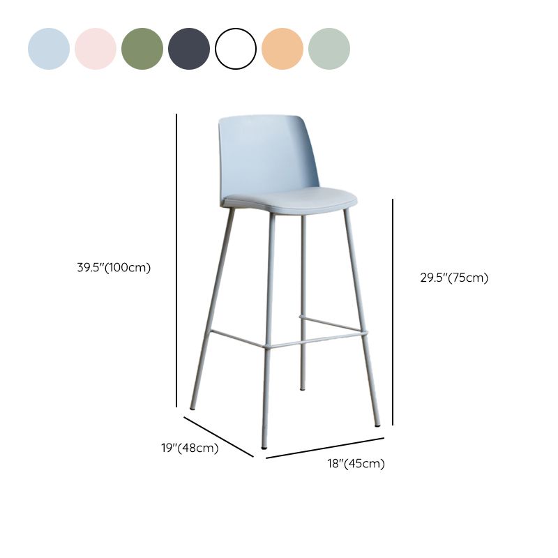Modern Style Metal Bar Stool Plastic Backrest Counter Stool for Bristol