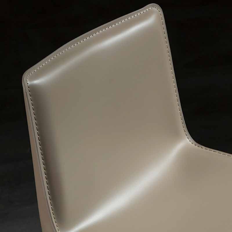 1 Pc Metal Leather Counter Stools Industrial Low Back Bar Stools with Rectangle Seat