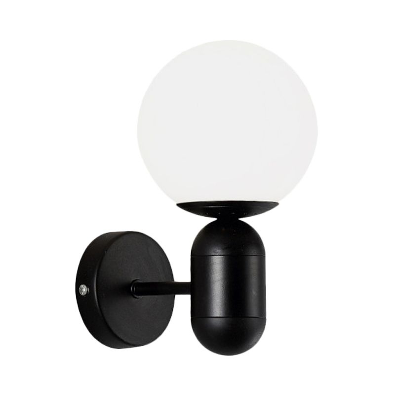 Metalen capsule SCONCE LICHT MET GLOBE TADE HALLWAY FOYER 1 Lichte macaron -stijl wandlamp