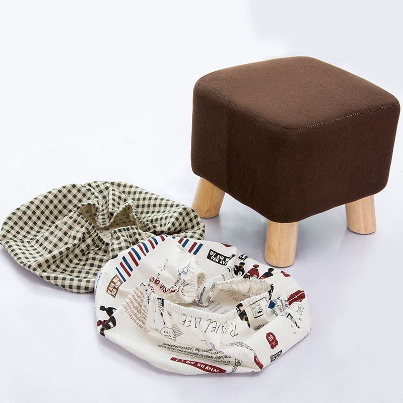 Fabric Standard Stool Contemporary Simple Square Upholstered Ottoman