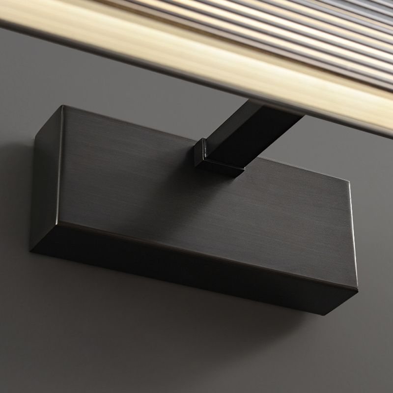 Modern Unique Shape Wall Mounted Light Glass Wall Sconce in Black Finish