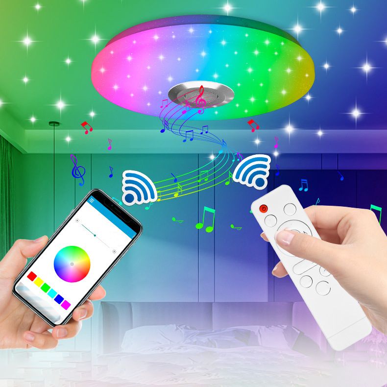 Rotonda Forma Intelligente Soffitto Lampada Moderna Acrilica 1 Luce Scarica per Living Room