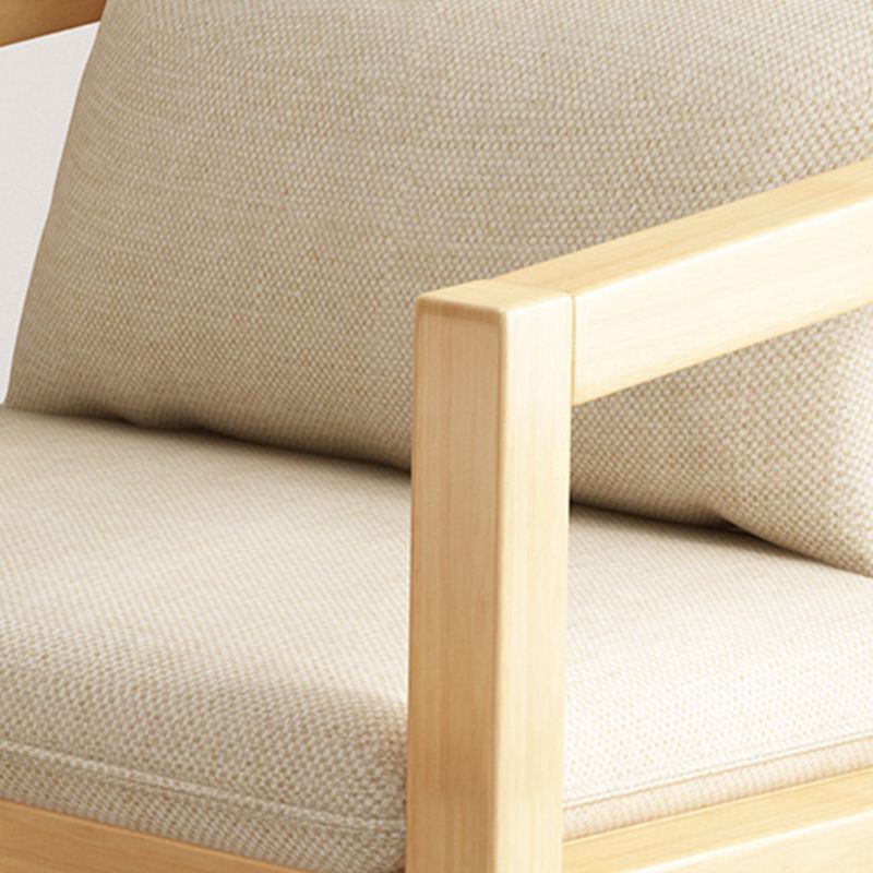 Linen Arm Chair 28.34" Wide Solid Wood Frame Chair for Bedroom
