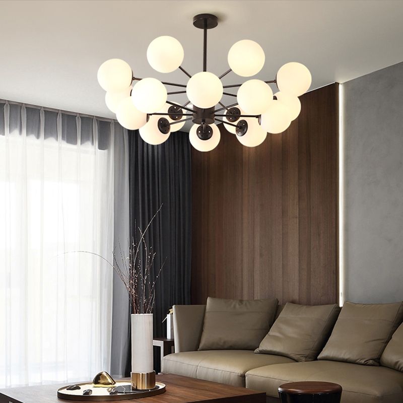Globe Chandelier Lighting Multi-Head Hanging Light Fixtures for Living Room