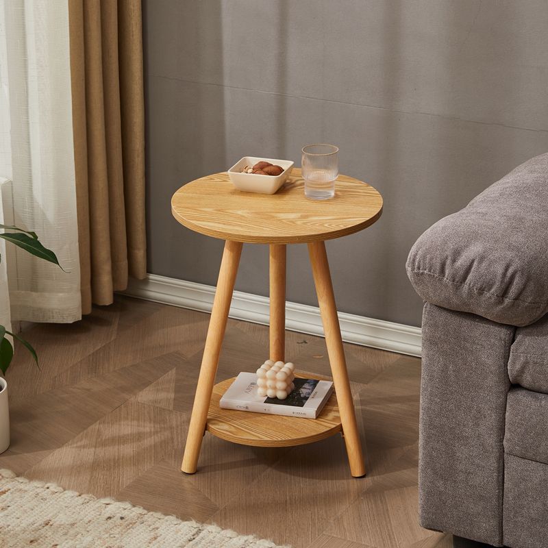 Traditional Style Cocktail Table Artificial Wood White/yellow/natural Color Coffee Table