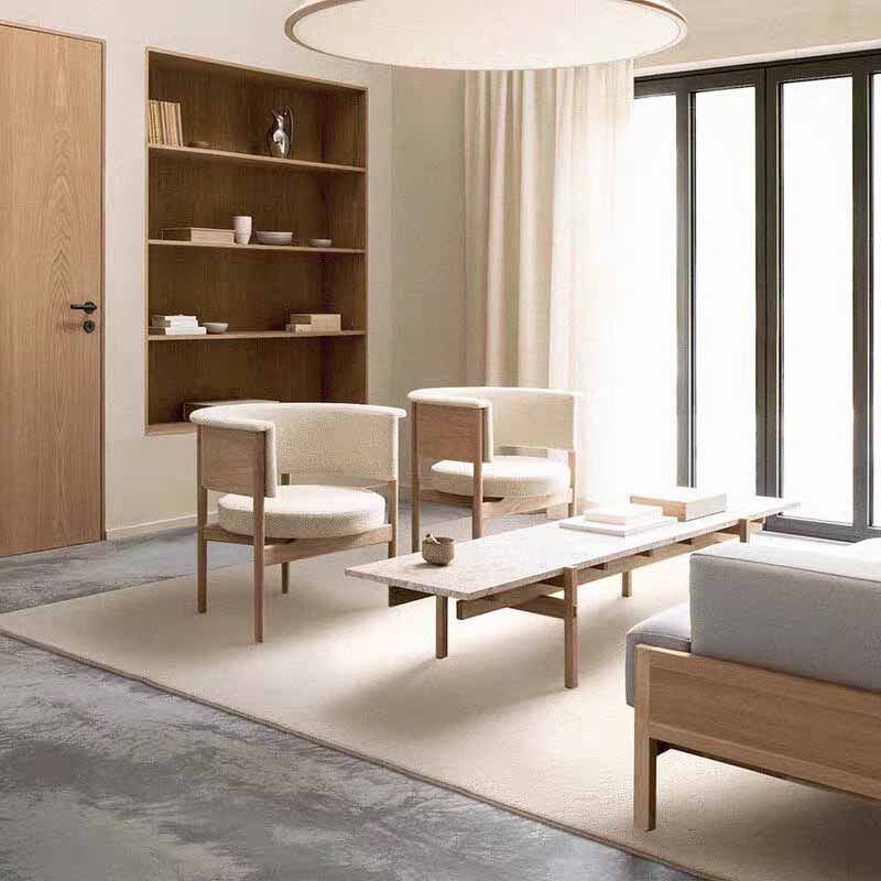 Light Pink Modern Carpet Polyester Blended Carpet Washable Carpet for Living Room