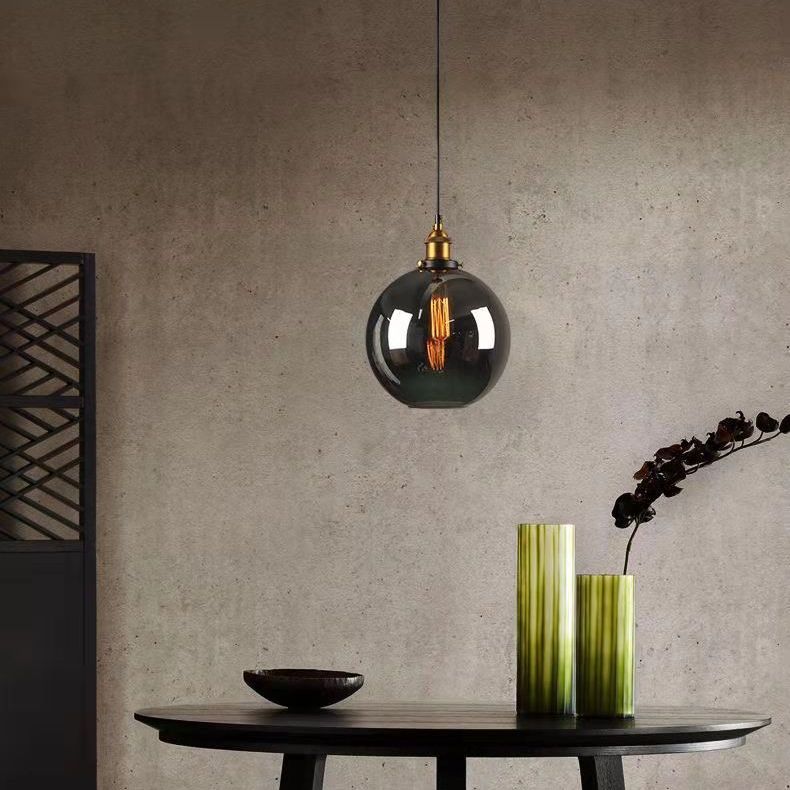 1 Light Hanging Pendant Lights Nordic Industrial Style Mirrored Glass Pendant Ceiling Lights