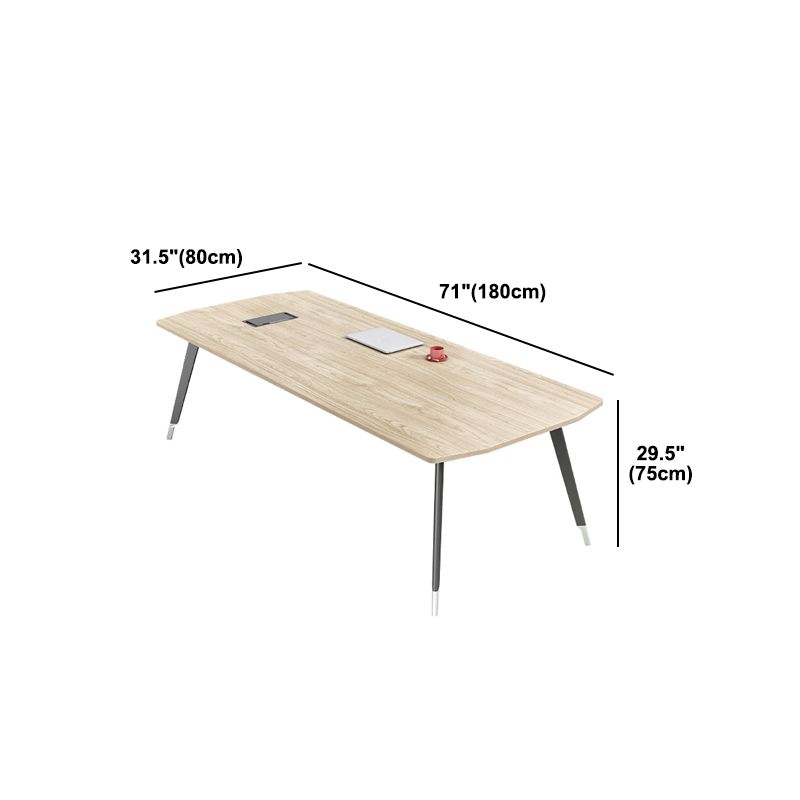 Artificial Wood Office Desk Conference Table Office Curved Writing Desk