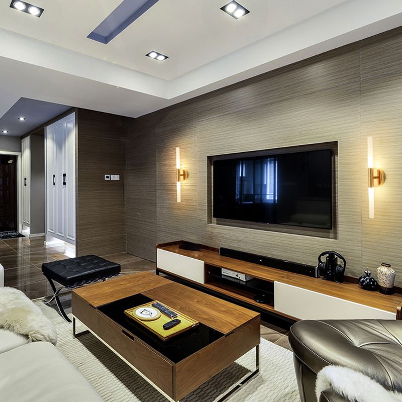 Modern Linear Shape Vanity Light Metal 2 Lights Vanity Lamp for Shower Room