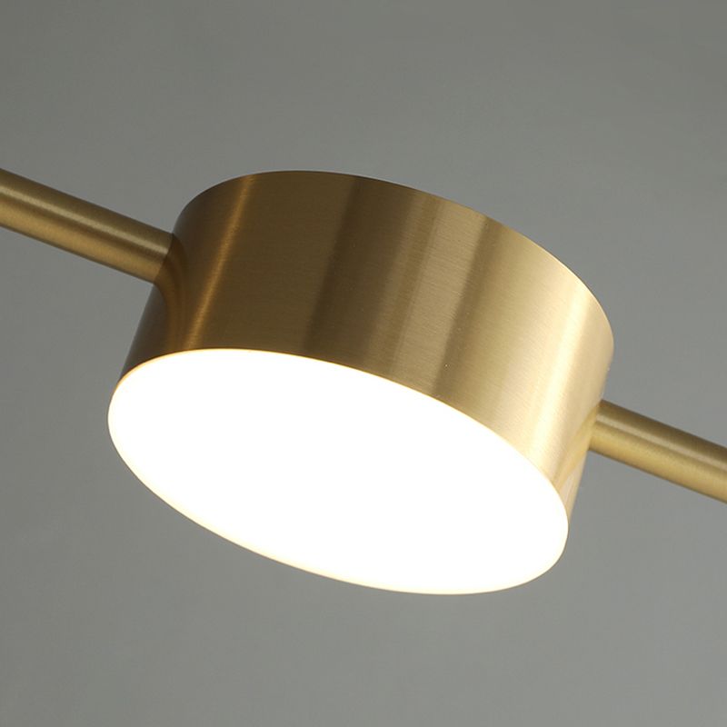 Luces colgantes de isla de metal de isla de cilindro de estilo contemporáneo