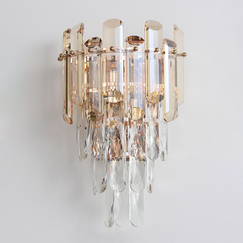 Crystal Geometric Wall Mount Lamp Simple 2 Lights Wall Mounted Light Fixture