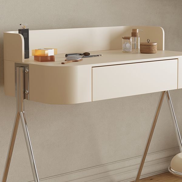 Wood Standing Makeup Vanity Set Modern Makeup Vanity with Metal Base