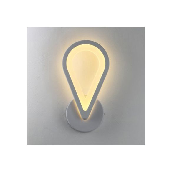 Simple Triangle/Oval/Teardrop Wall Sconce Light Acrylic LED Corridor Wall Light Fixture in Warm/White