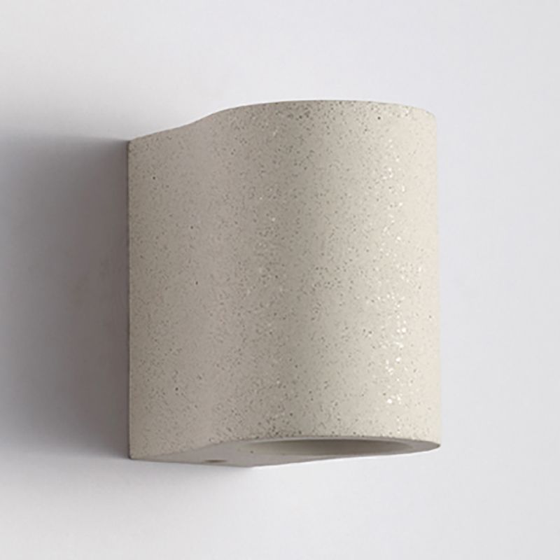 Cylindrical Cement Wall Washer Sconce Nordic Style Hallway Wall Light Fixture