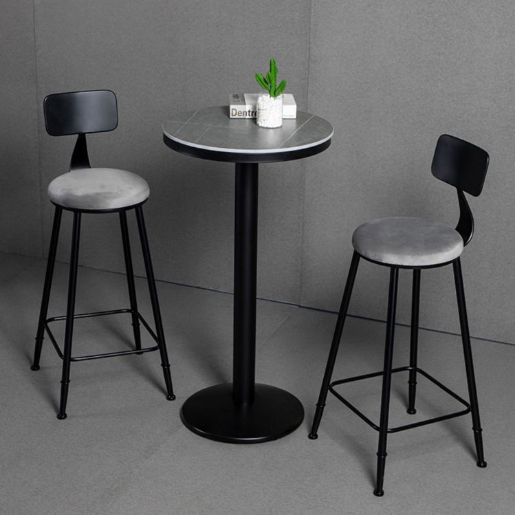 Industrial 1/2/3 Pieces Round Bar Table Set Sintered Stone Bar Table Set for Home Use