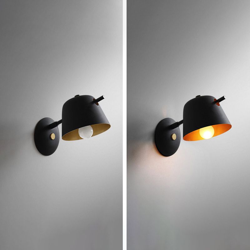 Luz de pared simple de hierro lacado en lámpara de pared geométrica de estilo geométrico de estilo creativo moderno para dormitorio