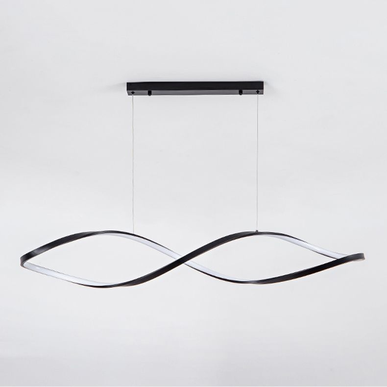 Linear Shape Island Pendant Contemporary Style Metal 1 Light Island Pendant Light