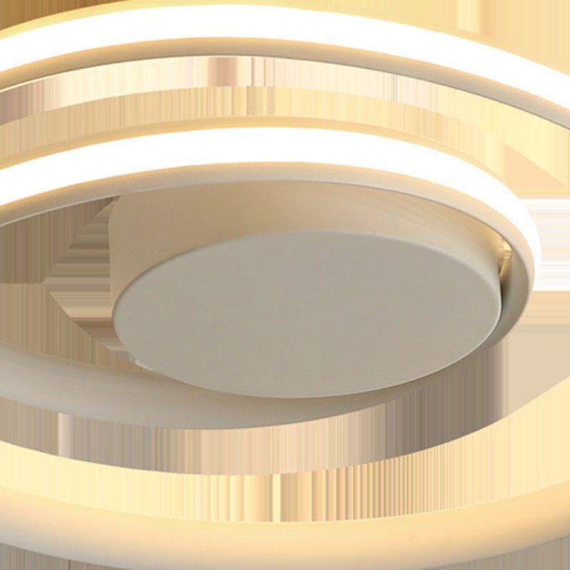 Silica Gel LED Semi Flush Mount in Modern Simplicity Aluminium Linear Ceiling Light for Corridor