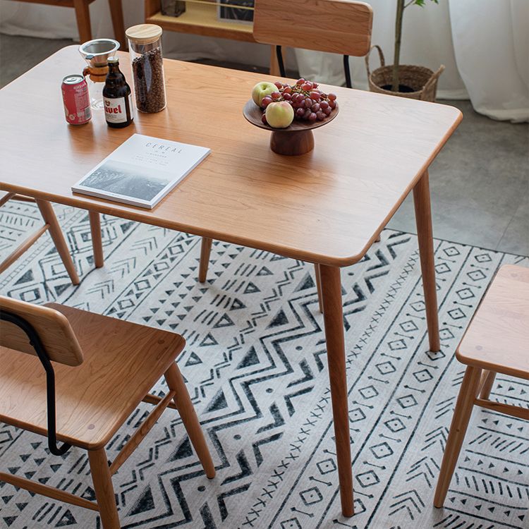 Modern 1/4/5/6 Pieces Dining Set Rectangle Cherry Wood Dining Table for Dining Room