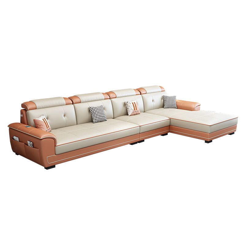 133.07" L x 70.86" W x 35.43" H Stain-Resistant Faux Leather Pillow Top Arm Sectionals