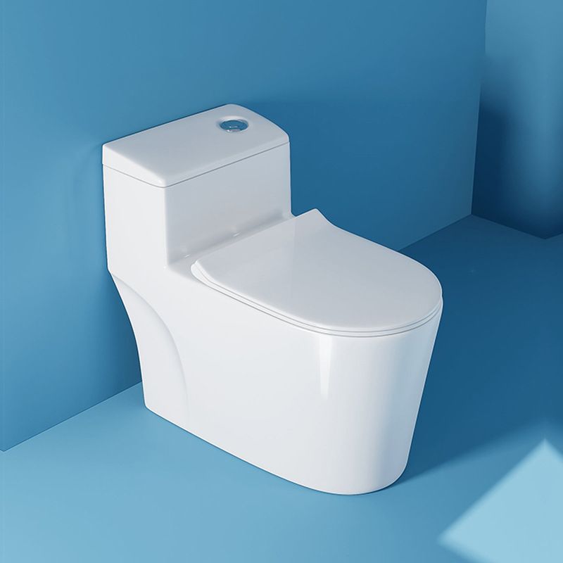 Contemporary One Piece Toilet Floor Mounted White Toilet Bowl for Washroom